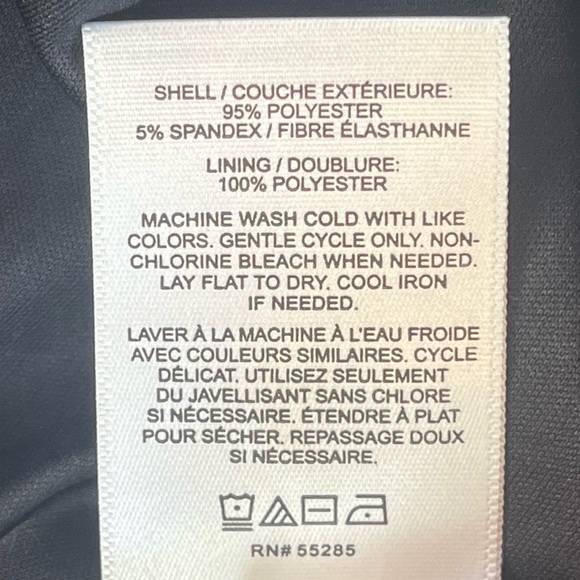 NWT Express Black 2-Piece Skirt Top Attached with O-ring Sz S Night Out V-Neck - Picture 11 of 16